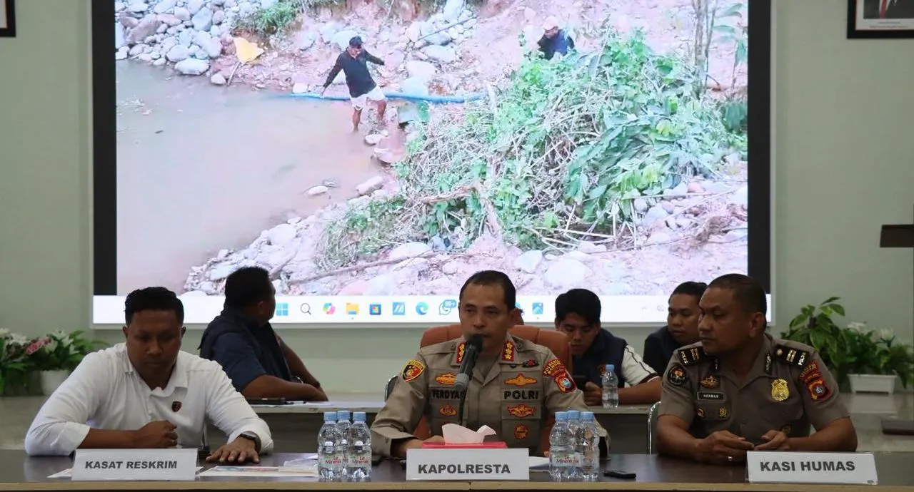 Kapolresta Mamuju pimpin Penegakan Hukum Tambang Emas Ilegal Sita 3 unit Exavator dan 12 Mesin Pompa Air