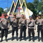 Jamin Ibadah Kenaikan Yesus Kristus, Polresta Mamuju dan Polsek Jajaran Gelar Pengamanan Gereja