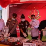 Kapolresta Mamuju Hadiri Pemusnahan 362 Gram Sabu dan Barang Bukti 104 Perkara