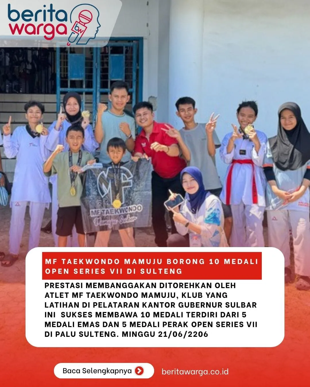 MF Taekwondo Mamuju Menggila di Sulteng Open! Borong 10 Medali, 5 di Antaranya Emas!