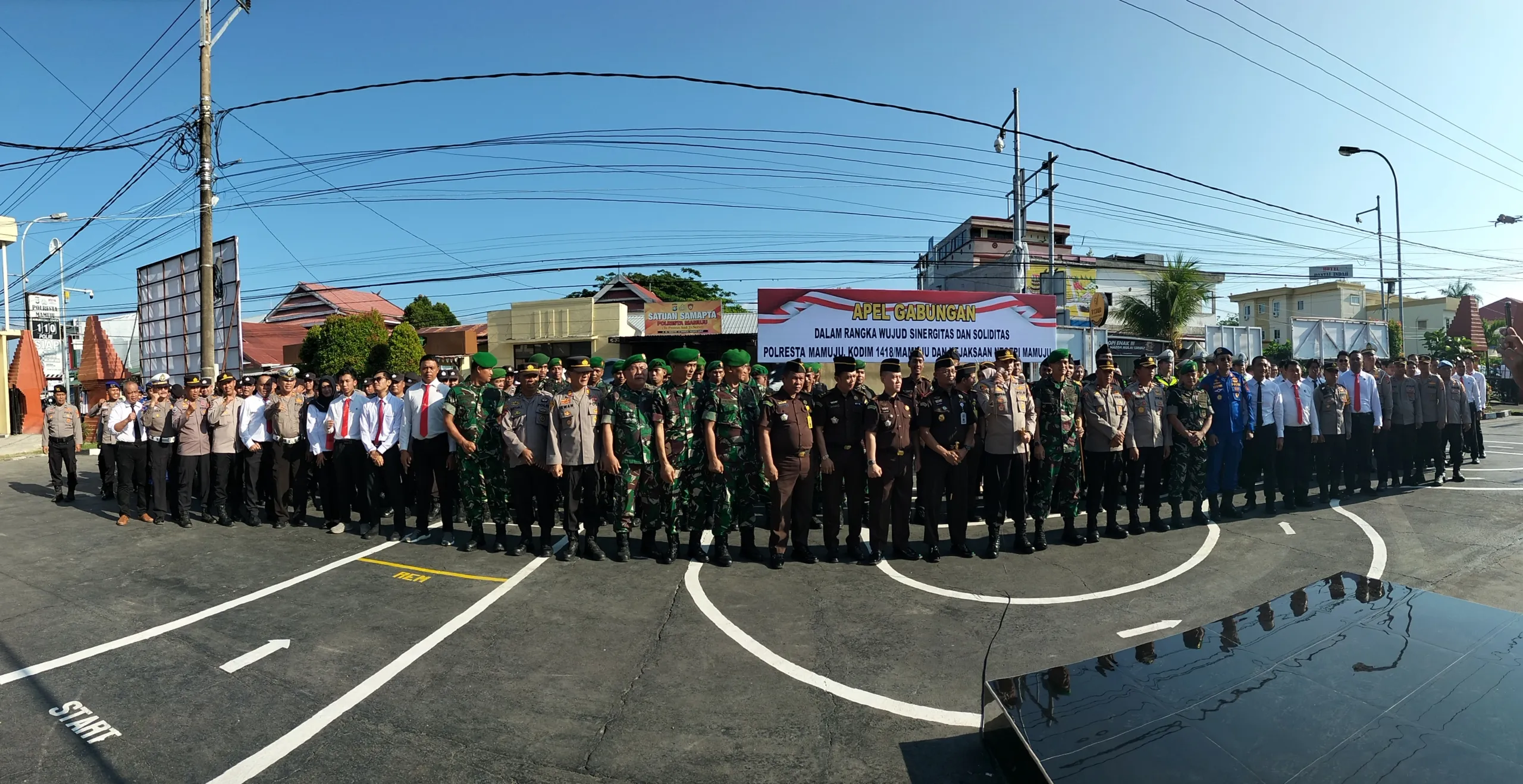 Apel Gabungan, Polresta, Kejari, Kodim 1418 Mamuju Solid Untuk NKRI