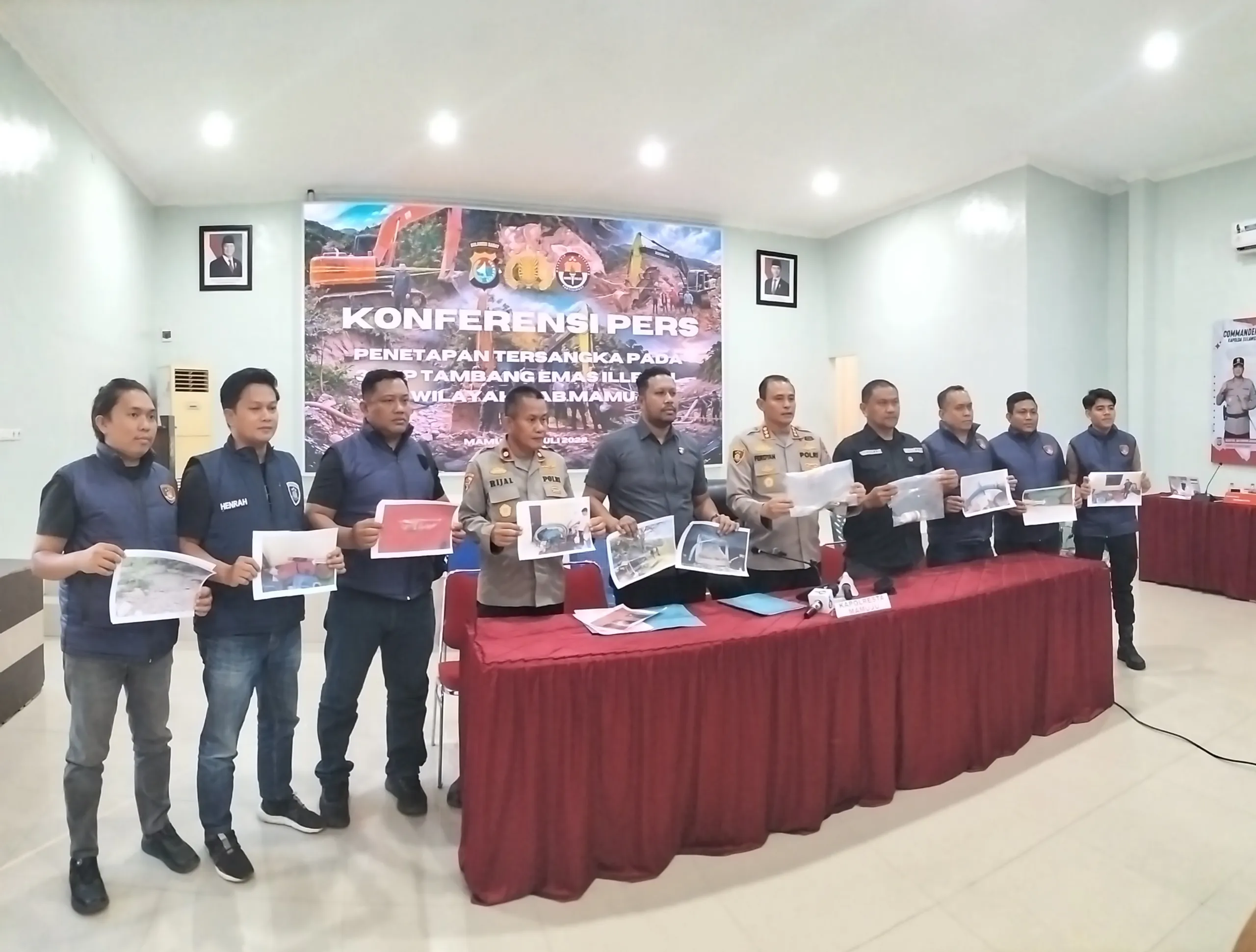 Polisi Tahan 4 Terduga Pelaku Tambang Emas Ilegal di Mamuju