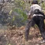 Api Belum Padam, Polresta Mamuju Bersama Instansi lain dan Warga Terus Kendalikan Karhutla di Rangas