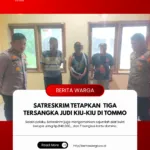 Satreskrim Tetapkan Tiga Tersangka Judi Kiu-kiu di Kecamatan Tommo.