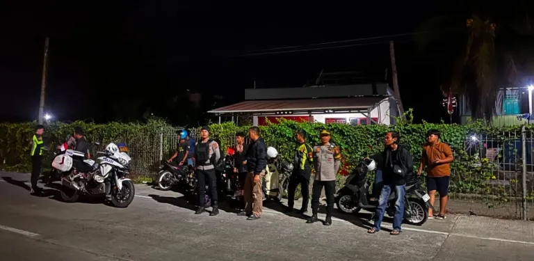 Polresta Mamuju Amankan Pelaku Balap Liar, 11 Unit Motor Diamankan di Jalan Arteri