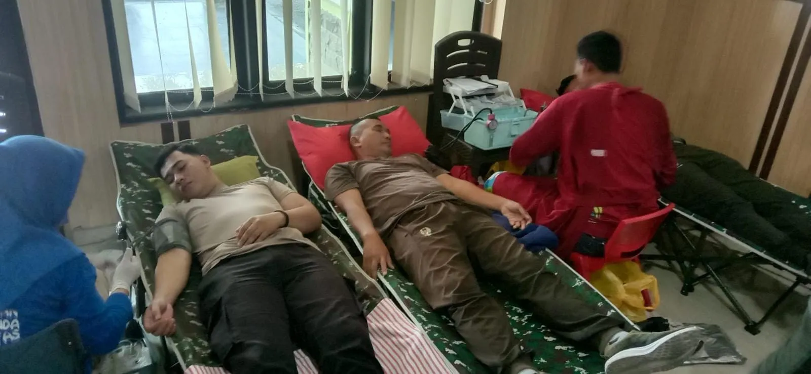 Polresta Mamuju Turut Meriahkan HUT TNI ke-81 Lewat Aksi Donor Darah