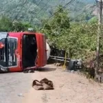 Truk Bermuatan LPG 13 Ton Terguling di Tadui