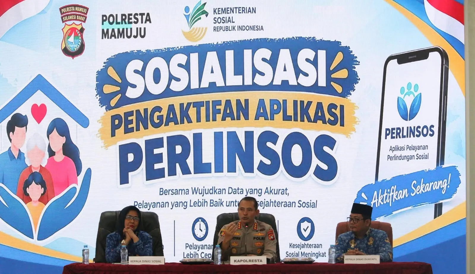 Personil Polresta Mamuju Siap Menjadi Agen Perlinsos, Dukung Digitalisasi Bansos Tepat Sasaran