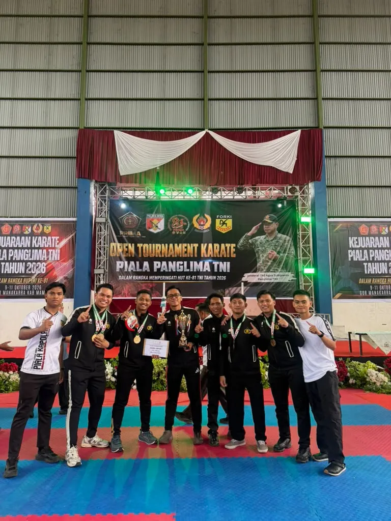 Polda Sulbar Juara Umum, Borong Medali di Kejuaraan Karate Piala Panglima TNI 2026