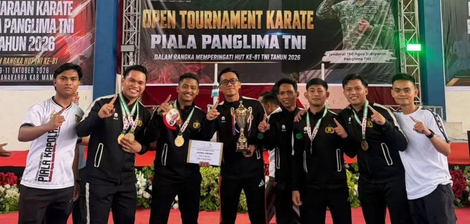 Harumkan Nama Polresta Mamuju, Bripda Andi Sultan Sabet Juara I Kelas Kata Perorangan Putra